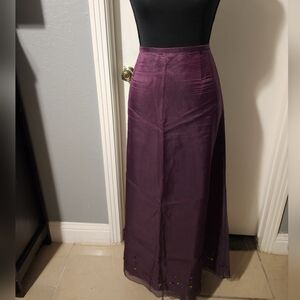 Purple Ann Taylor 100% Silk skirt, size 12P